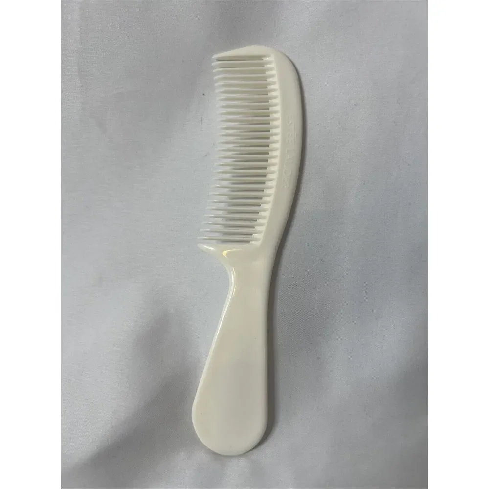 Vtg Estee Lauder Hair‎ Comb White Plastic Regular Tooth 6 1/2